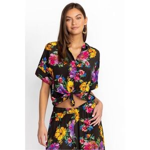 Johnny Was Poppy Silk Shirt Sz